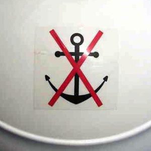 Prohibited anchoring decal