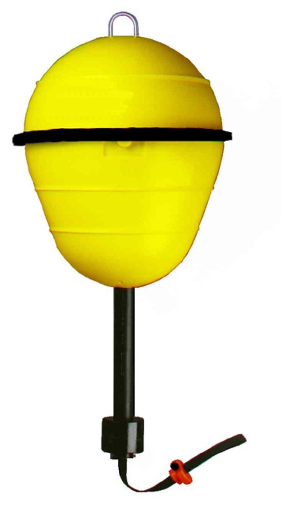 Automatic marking buoy with auto retrieving extension mechanism